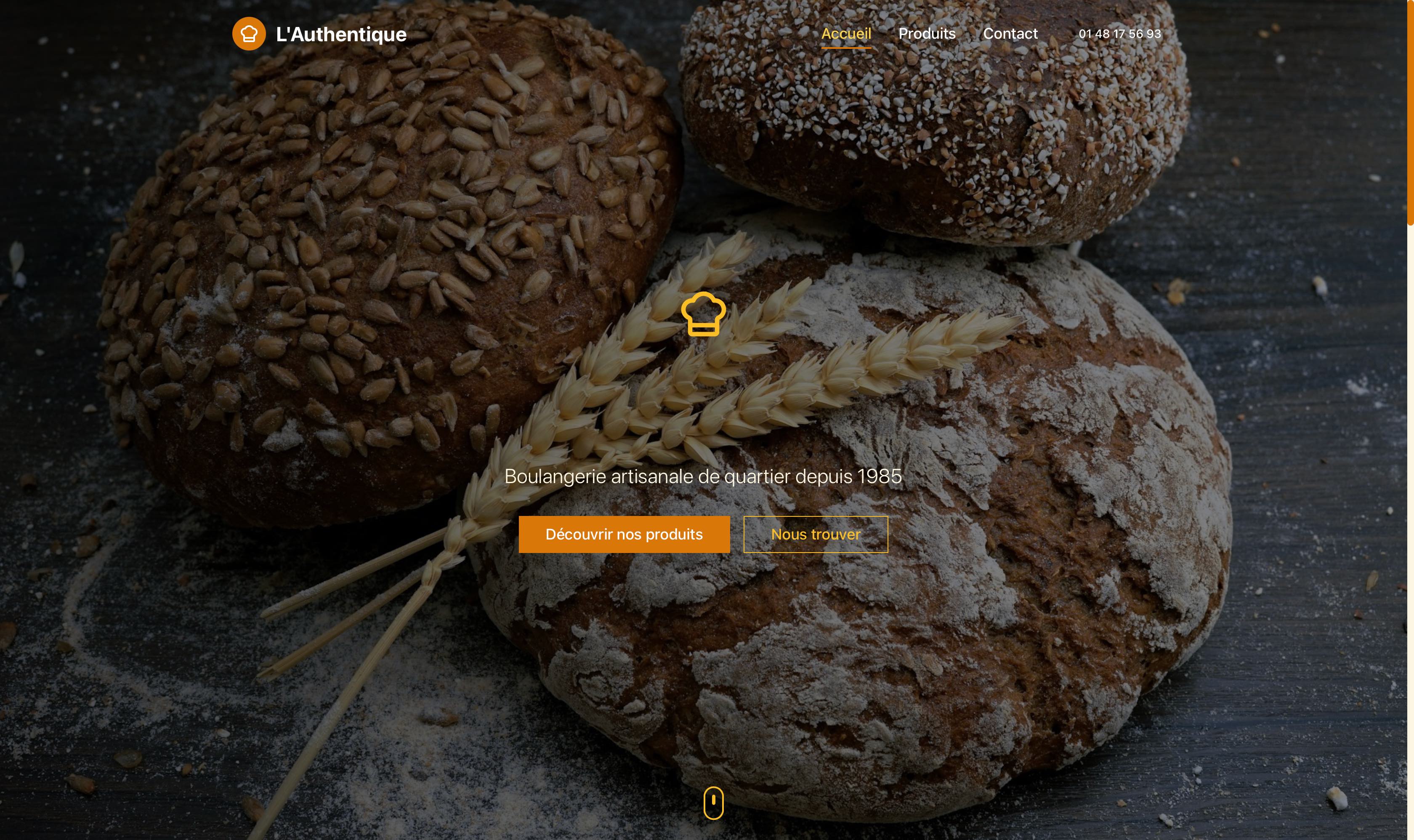 Exemple de site web pour boulangerie - Design chaleureux et appétissant